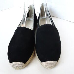 Patricia Green Women espadrille platform shoes size 10M Black Suede